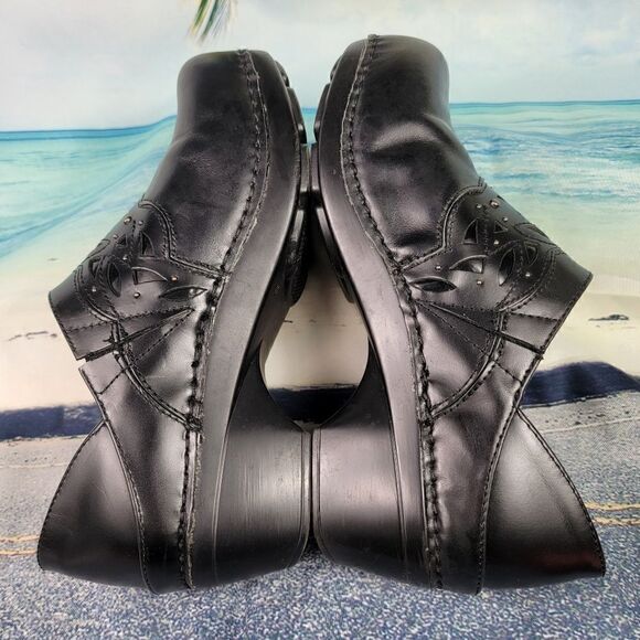 Bjorndal Jepp Black Leather Mules Women's 8 - Picture 7 of 9